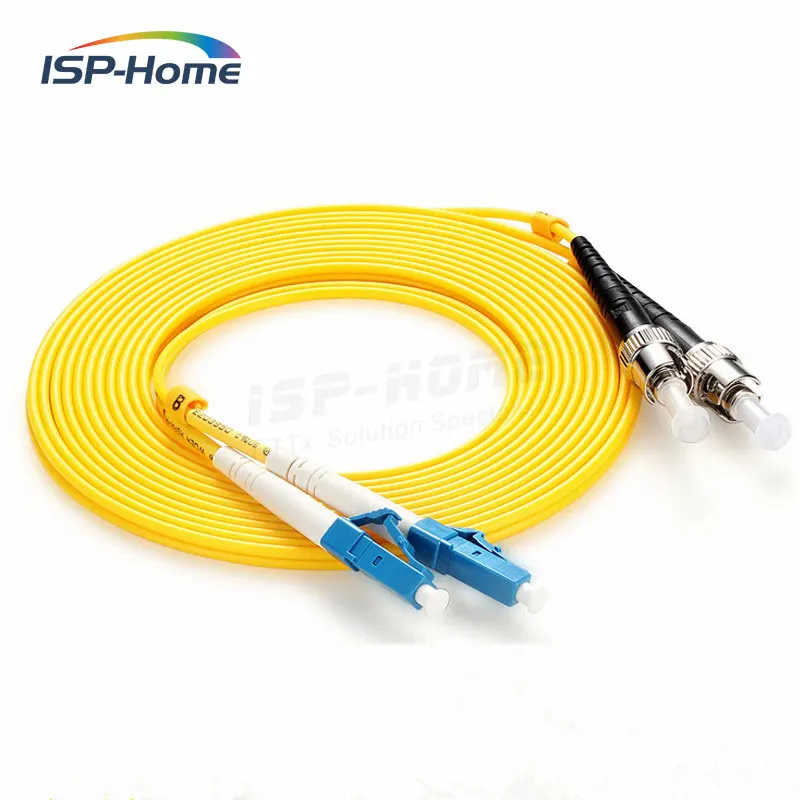 10m-LC-UPC-ST-UPC-Duplex-2-0mm-Single-Mode-Fiber-Optic-Patch-Cord-glasvezel-Jumper