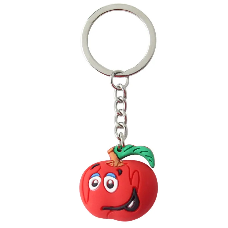 

Cute Fruit Apple Strawberry Key Chain Women Novelty New Cartoon Anime Grape Keychain Bag Car Trinket Female Wedding Party Gifts