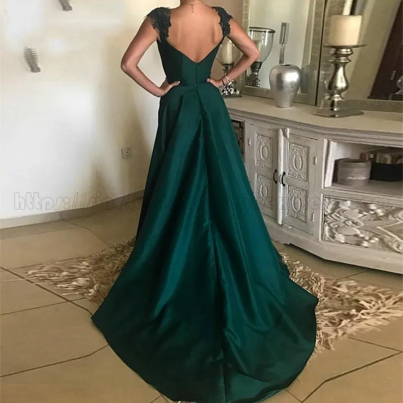 Темно-зеленое вечернее платье Avondjurken Gala Jurken с открытыми плечами Выпускные вечерние платья официальное женское вечернее платье