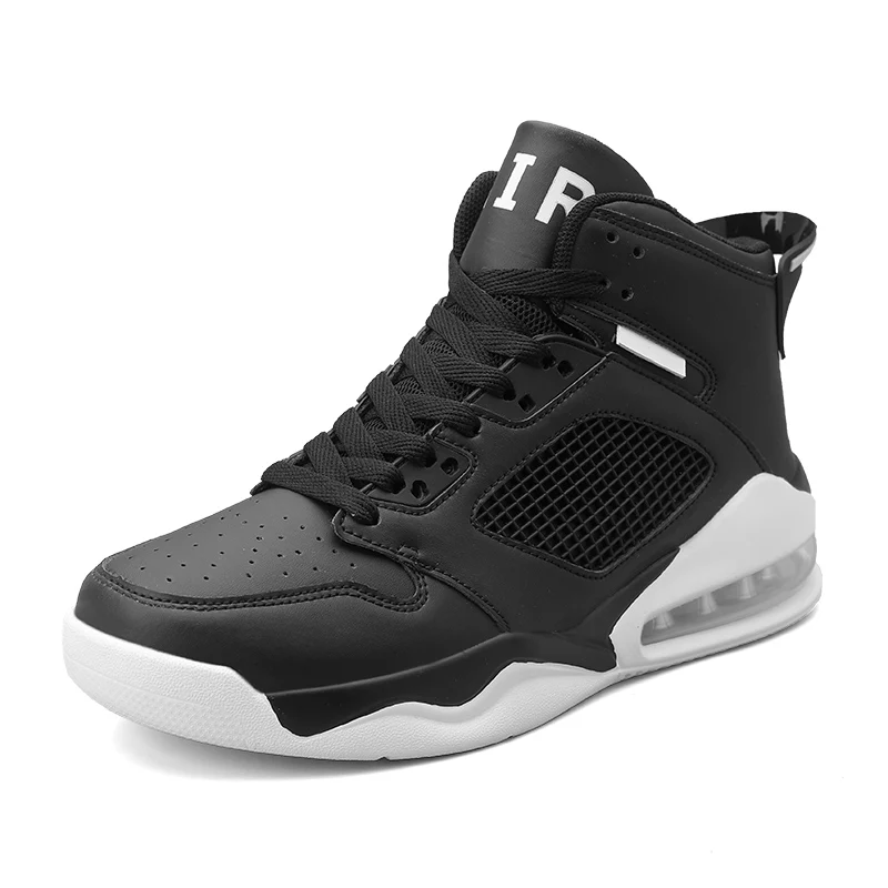 Мужские баскетбольные кроссовки для мальчиков, обувь Jordan, zapatillas hombre, уличные баскетбольные кроссовки, мужские амортизирующие спортивные кроссовки для мужчин - Цвет: Black-White