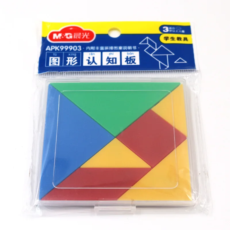 M& G канцелярские товары Tangram головоломка графика Когнитивная доска Детские обучающие средства Apk99903 маленький/99904 большой