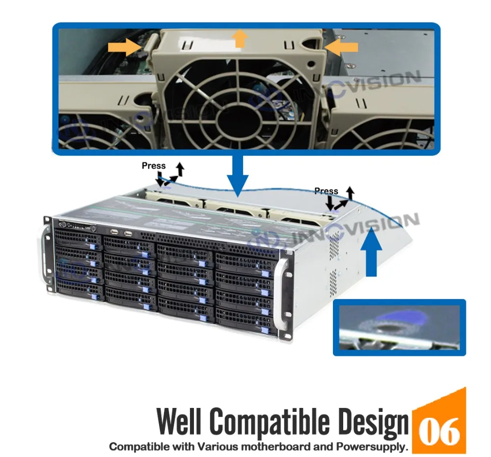 3U 650 мм 16HDD Горячая вилка сервер чехол для компьютера 3u Горячая замена стойка чехол для хранения