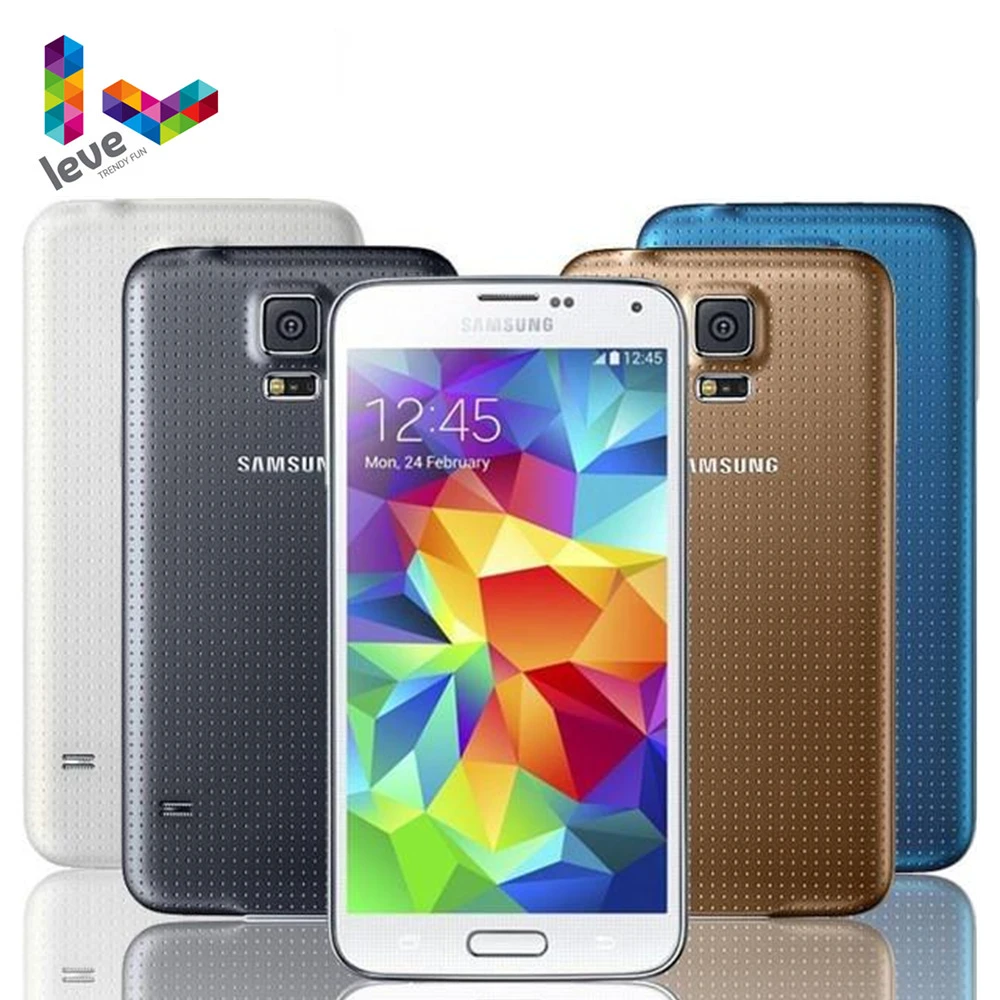 Original desbloqueado Samsung Galaxy S5 I9600 G900F G900A teléfono móvil 5,1 2GB RAM 16GB ROM Quad Core 4G LTE Android Smartphone