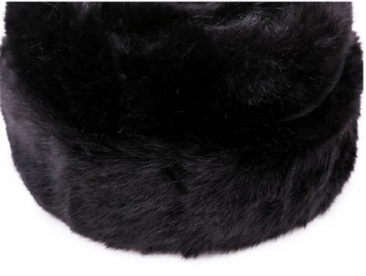 Warm Hat Men Women and man Aviator Bomber Faux Fur Ear Flap Hat Cap Winter Ski Trooper Trapper Cotton Solid Color Lei Feng Cap