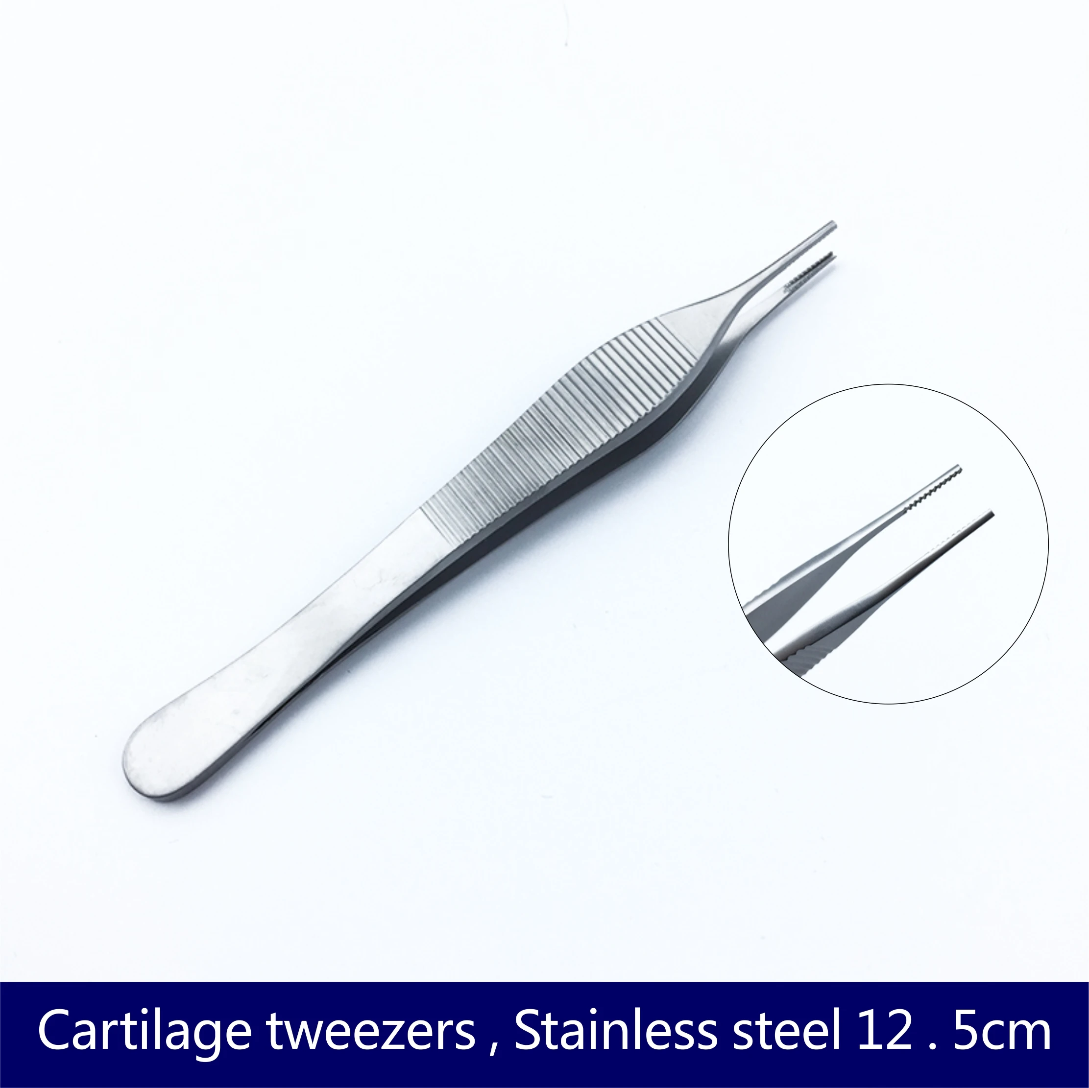 stainless steel Тканевые щипцы из титанового сплава из нержавеющей стали инструменты и инструменты для носовой пластической хирургии 12 см хряща пинцет - Цвет: stainless steel