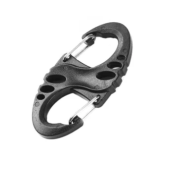 

8 S Shape Snap Hook Carabiner Biner Clip Camping Backpack Kits Hanger Buckle Quick Release Keychain Key Ring Outdoor Tool