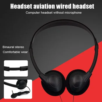 Cuffie per Computer montate sulla testa nessun microfono cuffie da gioco cancellazione del rumore sport cuffie MP3 cuffie Stereo cablate universali