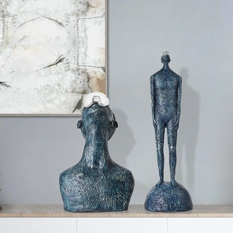 Nordic Abstract Figure Sculpture Resin Accessories Hotel Lobby Table Figurines Crafts Home Livingroom Statue Ornament Decoration | Дом и сад