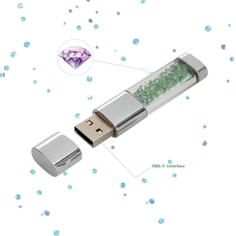 Флешка USB memory stick u disk pendrive128gb Флэшка кристалл 4g 8g 16g 32g 64gb usb флешка металлическая модная Подарочная вспышка usb2.0