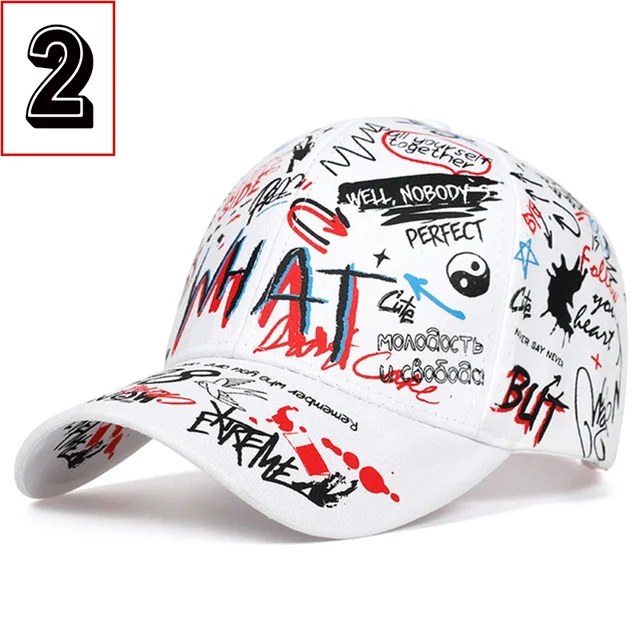 38 Styles Hot Graffiti Baseball Cap Women’s Hat Summer Sun Hat Cotton Men’s Baseball Cap Sports Cap Golf Cap Gorras Hombre 2