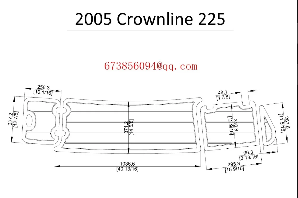 2005 Crownline интегрированная платформа 225, 260 EX, 220EX, 240LS Плавающая Платформа Pad лодка EVA тик настил 1/" 6 мм