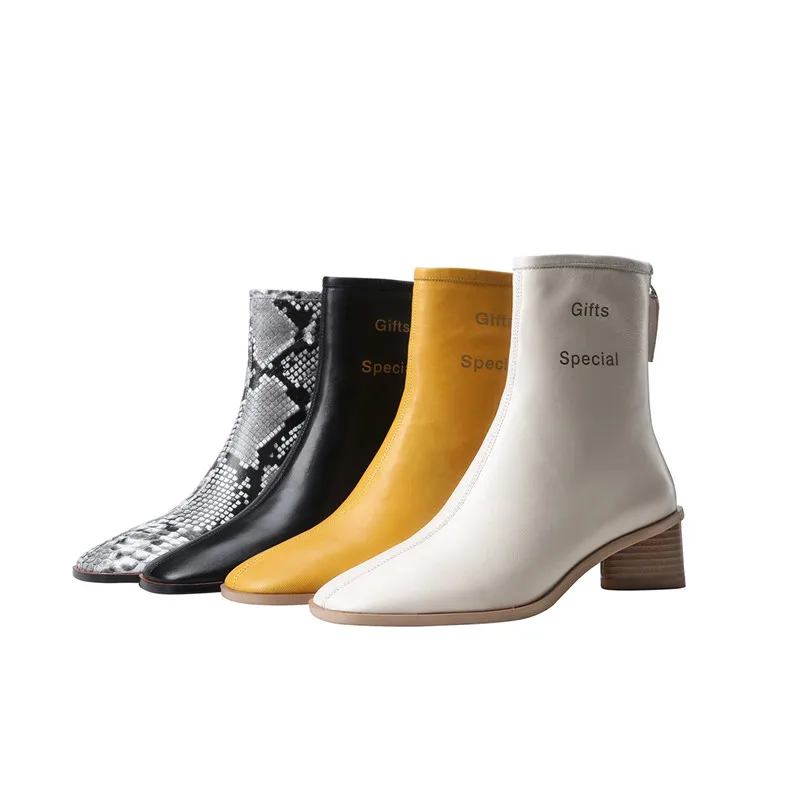 FEDONAS/Брендовые женские ботильоны с квадратным носком; сезон осень-зима; теплые новые модные ботинки «Челси»; офисная обувь из натуральной кожи; женские ботинки