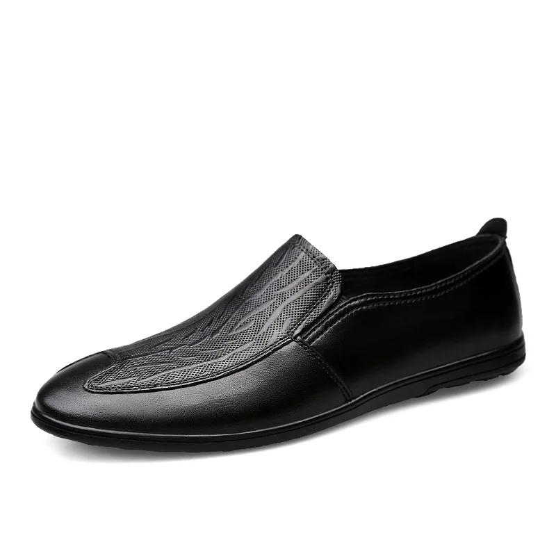 

Men Shoes Leather Casual Men Winter Genuine Leather Shoes Breathable Comfortable for Male Footear Loafers Male Flat Hombre *2088