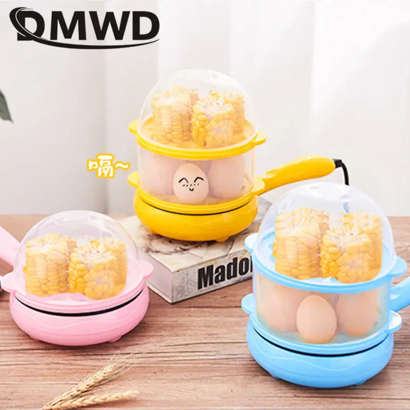 

Household 2 layer Electric Egg fryer Multifunctional food steamer egg boiler Non-stick frying pan Fried Omelette Bacon Breakfast