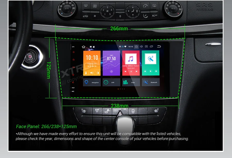 XTRONS 8 ''Android 9,0 PX5 автомобильный Радио плеер gps для Mercedes Benz E Class W211 E200 E220 E240 E270 E280 2002-2008 W219 без DVD