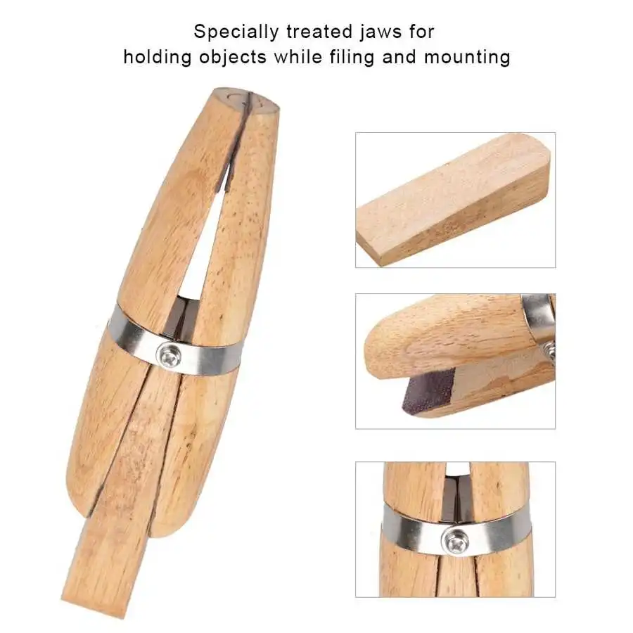 Morsetto Per Anelli In Legno Da Gioielliere - Professionale, Regolabile A Cuneo, Per Bloccare E Lucidare Piccole Parti (19x5x3.5 Cm)