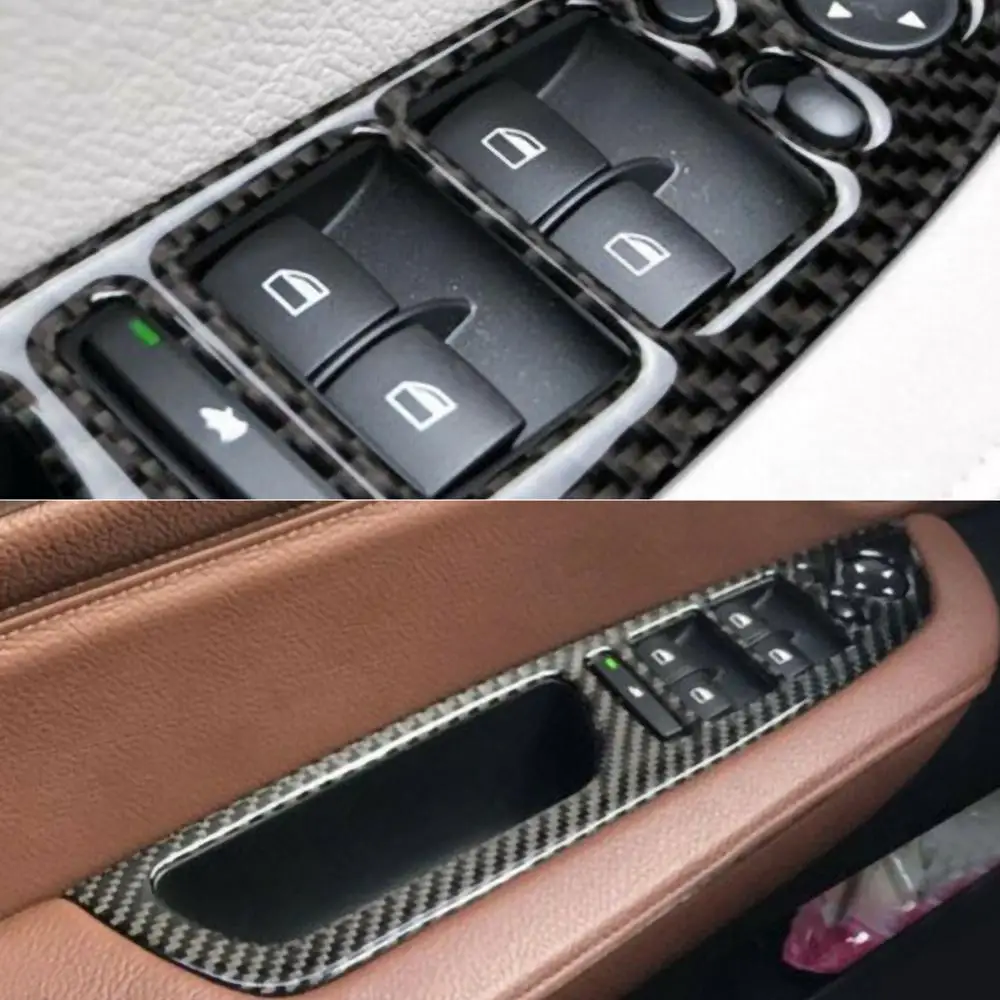 Steel Interior Door Handle Window Switches Trim 4PCS For BMW X5 E70 2008-2013