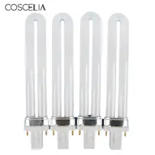 COSCELIA 4pcs 9W UV Lamp Bulbs For Drying Nail Polish Nail Dryer Electronic Machine Lamp Tube Replacement Manicure Nail Art Tool