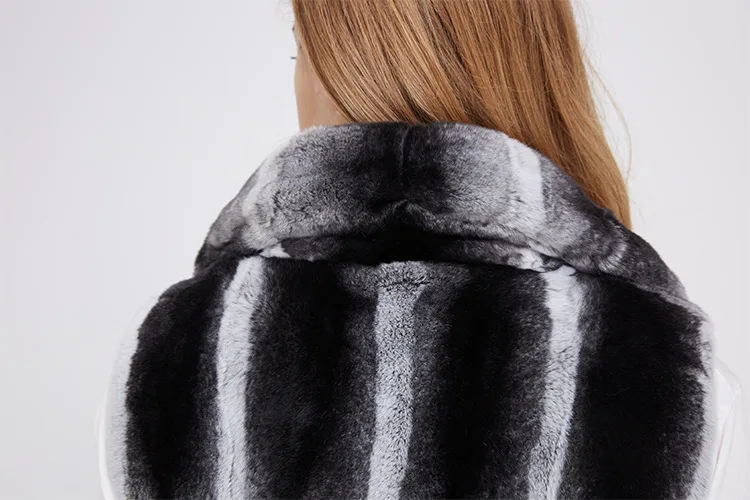 autumn winters fashion new long Fur pocket the whole leather rex rabbit Fur fox fur waistcoat