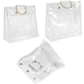 

Transparent Hanging Storage Bag Transparent Wallet Storage Bag Dust-Proof and Moisture-Proof Storage Bag, 3PCS