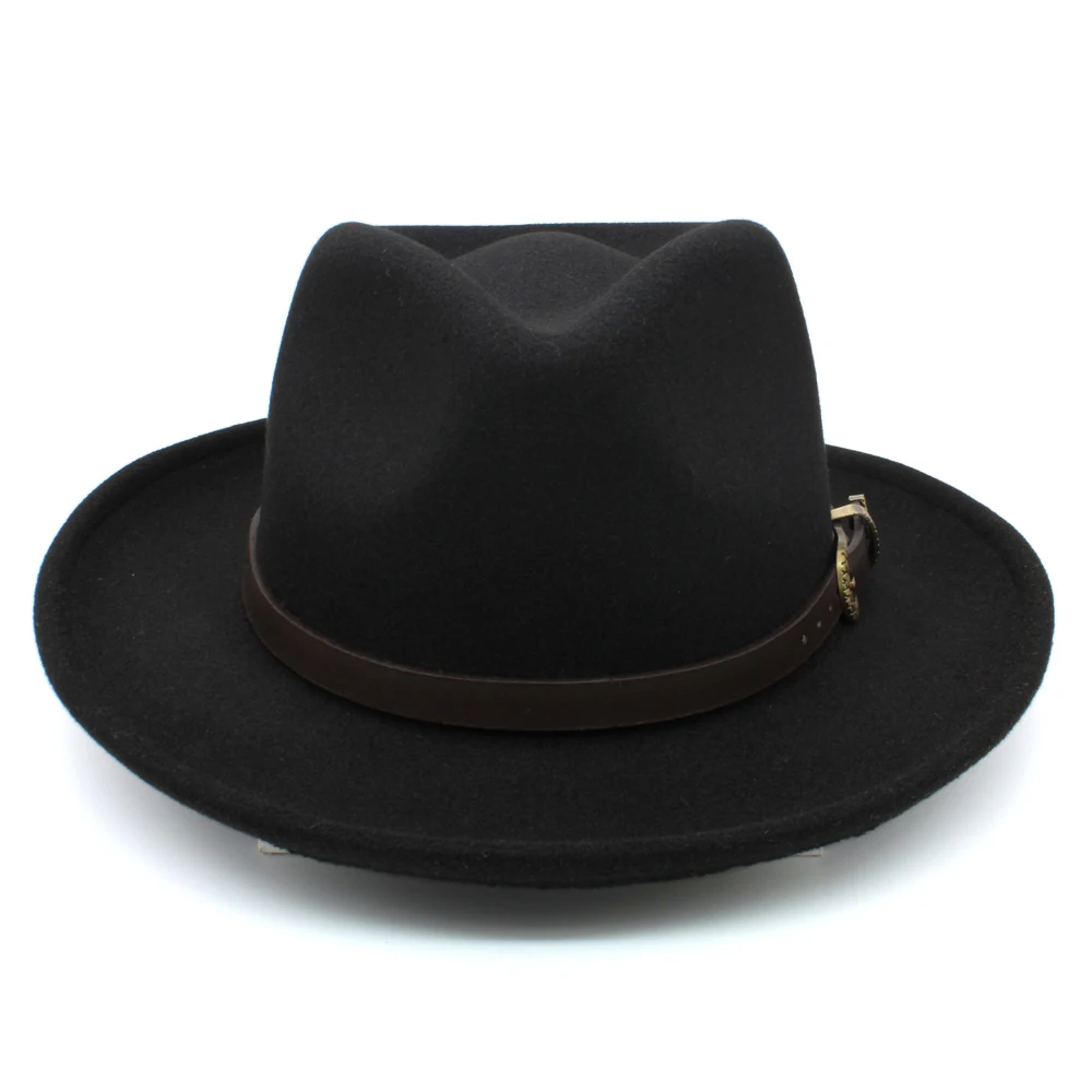 stetson fedora hats Men Women Wool Panama Hats Wide Brim Sunhat Fedora Caps Trilby Jazz Travel Party Street Style US Size 7 1/8-7 3/8 UK M-L michael jackson fedora