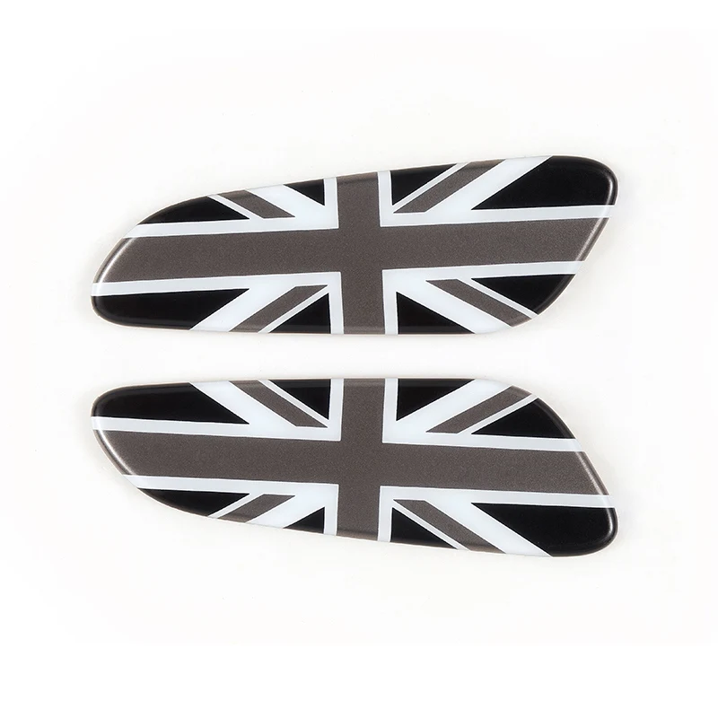 Украшение коробки подлокотника на переднее сиденье автомобиля, наклейка для BMW MINI Countryman Cooper S F60, аксессуары для модификации салона автомобиля - Название цвета: Black grey flag