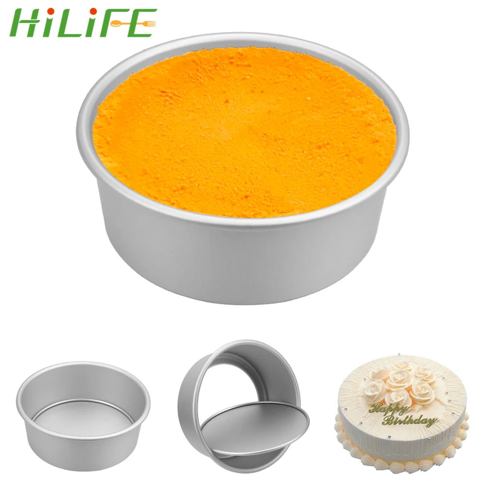 HILIFE Anodization Cake Pan Dish Anode Surface Removable Mousse Chiffon Cake Mold Oven Baking Tools Bakeware Bakery Tools