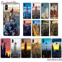 Babaite New York Empire State Building nouvellement arrivé noir étui de téléphone pour xiaomi MI 6 plus A2 8 LITE 8 8SE 9 9SE MIX2 couverture(China)