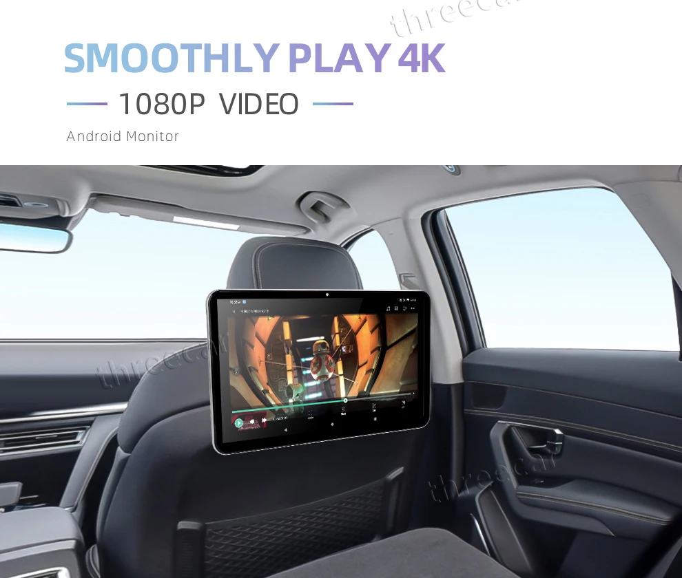 US $122.69 125 Inch Android Car Headrest Monitor 19201280 Video Ips Touch Screen