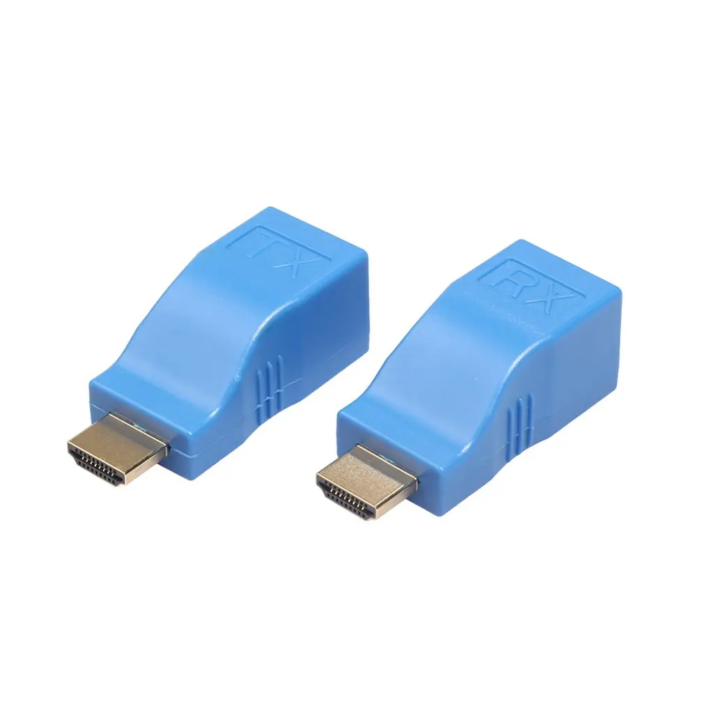 Удлинитель Hdmi A Rj45 красный Lan удлинитель Del Receptor Del Transmisor Tx Rx Cat5E Cat6 кабель Ethernet V1.4 30 M 4 K Tv Hd 1080P