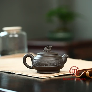 

Yixing Zisha Teapot Purple Clay Teapots Handmade Heini Xiangyun 200cc