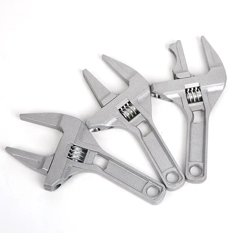 200mm Short Handle Adjustable Wrench Aluminum Alloy Monkey Spanner
