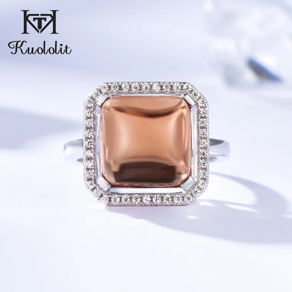 ring Куололит зултанит драгоценный камень кольца для женщин Твердые 925 пробы серебро создан Diaspore цвет изменить квадратный камень ювелирные изделия - Цвет камня: ring