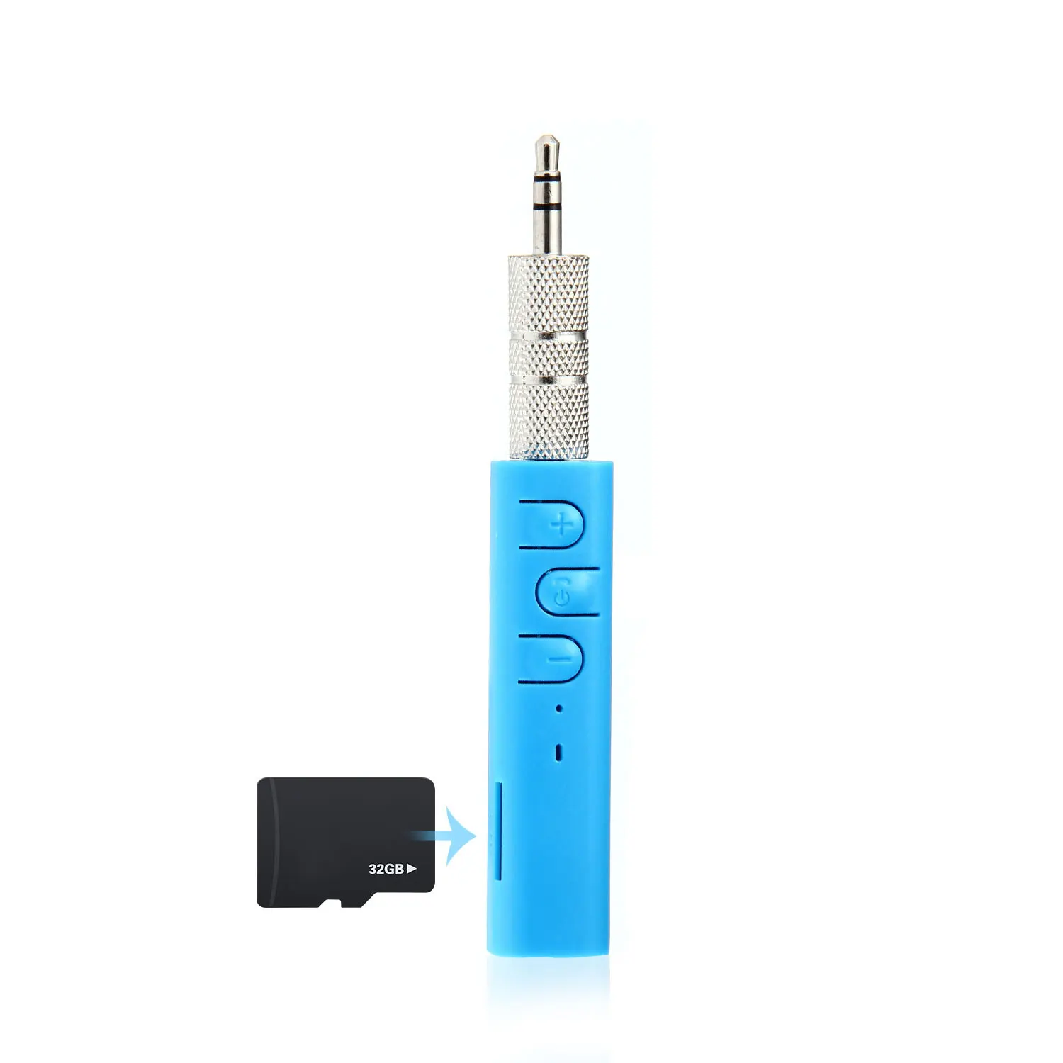 Blue Автомобильный bluetooth-приемник 3,5 мм аудио разъем Беспроводной адаптер Поддержка tf-карты автомобильный комплект микрофонов Поддержка громкой связи - Название цвета: Blue