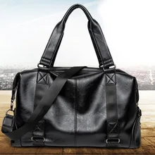 Модная Корейская мужская дорожная сумка из искусственной кожи, переносная многофункциональная износостойкая Водонепроницаемая вместительная сумка для хранения багажа