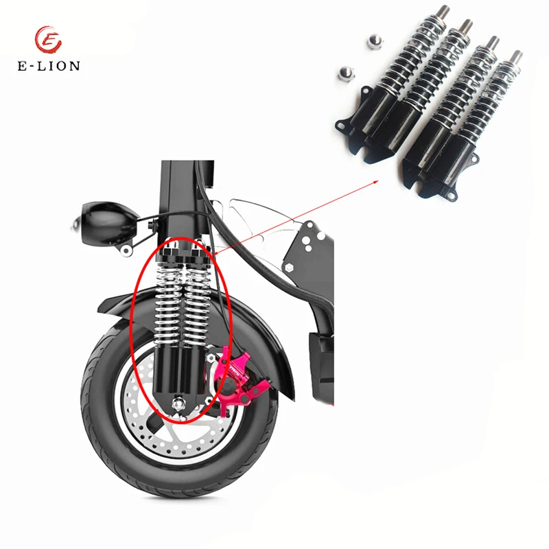 

10 Inch Electric Scooter Double Drive Hydraulic Front Shock Absorber 12mm Thick Oil Pressure Strong Absorption