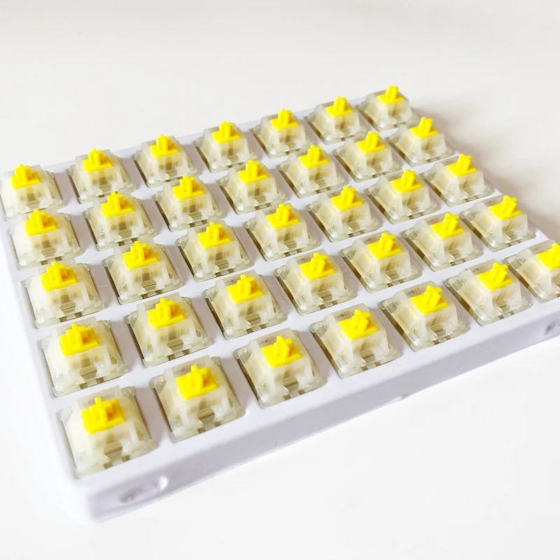 white computer keyboard GATERON G yellow Pro switch keyboard accessories 50gf linear feel 3/5pin best mechanical keyboard for office