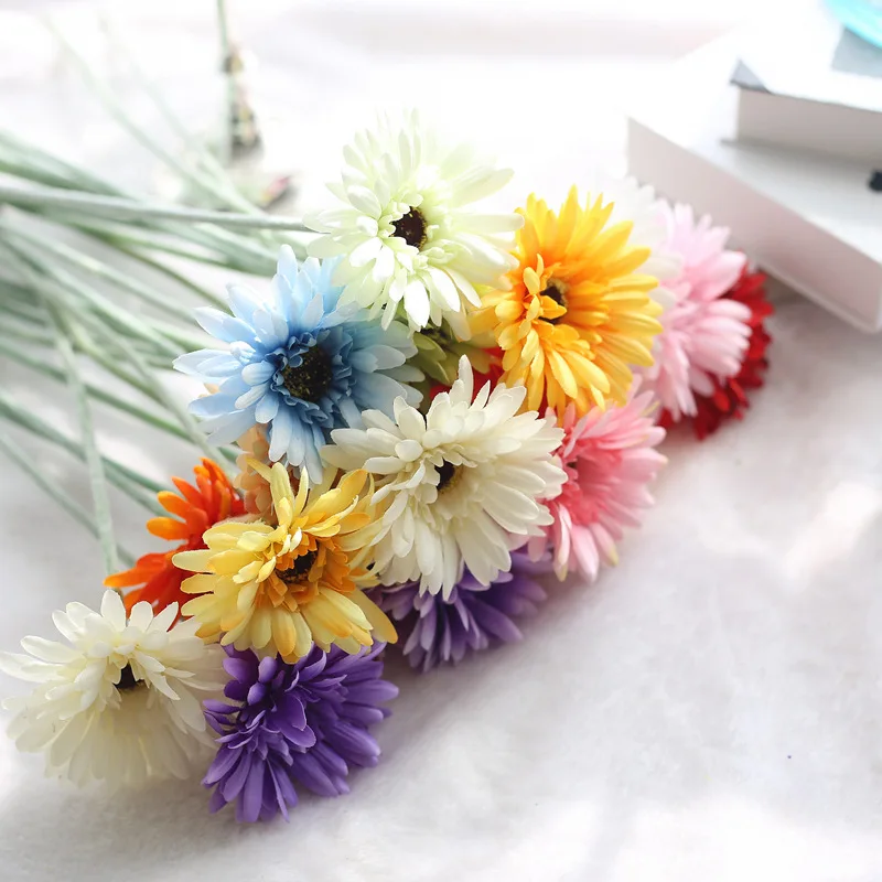 Fake Artificial Chrysanthemum Daisy Flower Bouquet Wedding Party Home Decor 