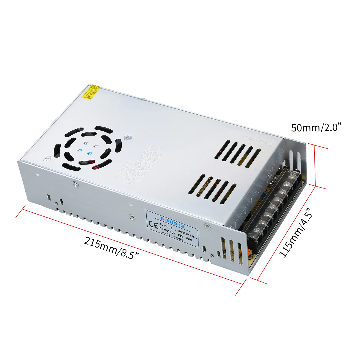 Двойной входной драйвер импульсного источника питания AC 110 V/220 V к DC 12V 30A/24V 15A 360W AC-DC Адаптер источника SMPS