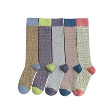 Высокие гольфы в японском стиле женские модные длинные хлопковые носки забавные носочки уличное платье Calcetines Meias осень