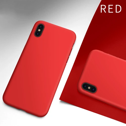 Для iPhone XR чехол Xundd жидкий силиконовый противоударный защитный чехол для iPhone X чехол для iPhone XS Max чехол Funda - Цвет: Red Case