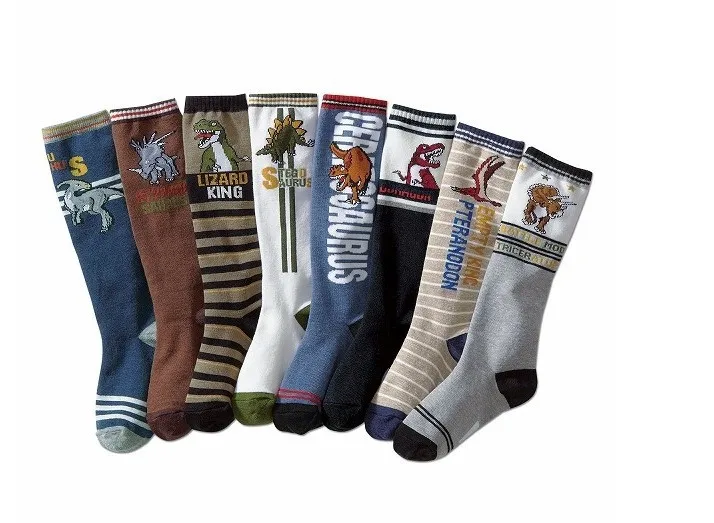 Рекомендуемые детские носки осень-зима, хлопковые Мультяшные носки без пятки с рисунком динозавра, теплые носки для мальчиков от производителя