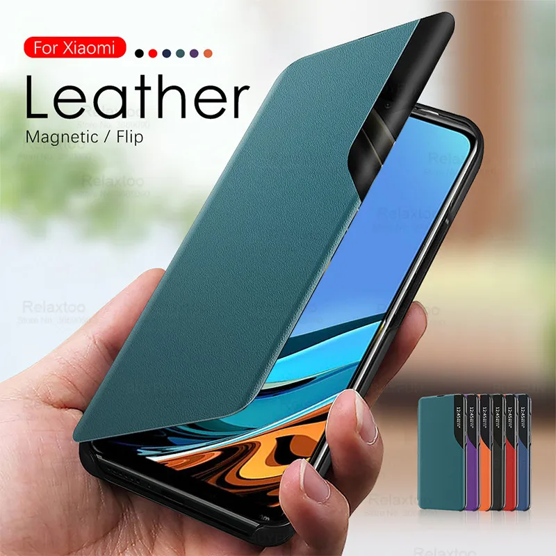 Умный чехол-книжка из искусственной кожи с окошком для Xiaomi Redmi 9 T redme redmy t t9