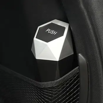 

Mini Trash Can Portable Car Dustbin With Lid Leak-proof Auto Trash Bin Mini Garbage Bin For Automotive Car Home Bedroom Office