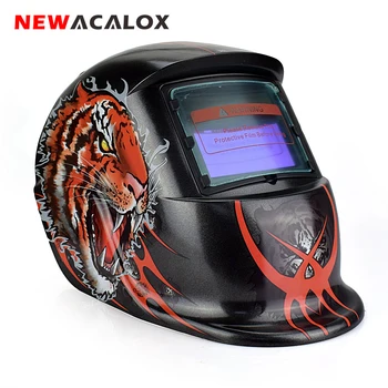 

NEWACALOX Tiger Solar Auto Darkening MIG MMA Welding Helmet Welding Mask/C Weld/Grind /UV/IR Preservation for Welding Machine