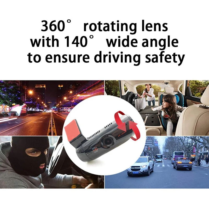 Car Camera Dashboard Camera Recorder Wide Angle Full Hd 1080P Dash Cam Wifi Android Dvr Wdr Usb for Vehicle Truck Car