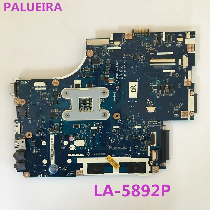 PALUBEIRA для ноутбука ACER aspire 5741 5742 Материнская плата LA 5892P MBTVF02001 материнская PGA989 DDR3