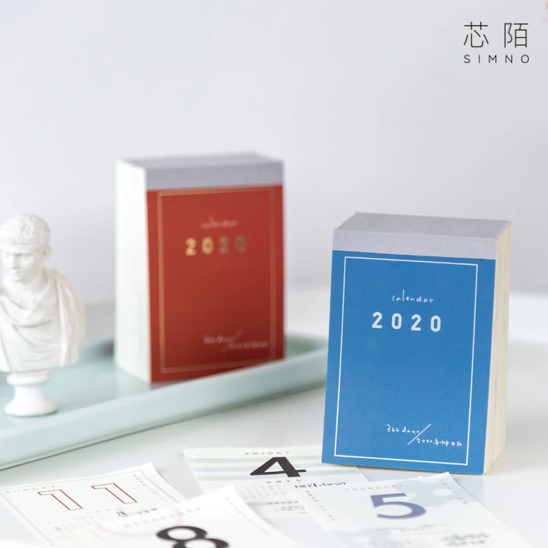 

2020 Calendars Simple Mini Desk Calendar Bullet Journal Office Work Learning Schedule Periodic Table Planner Schedule Stationery