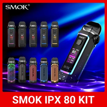 SMOK Vape IPX80 Kit elektroniczna skrzynka papierosowa Mod 3000mah bateria 5ml kaseta Pod pasuje do RPM2 cewka z siatką parownik VS NORD tanie i dobre opinie Z baterią Rohs CN (pochodzenie) Cylindryczny kształt Brak Metal IPX 80 3000 mah Wbudowane