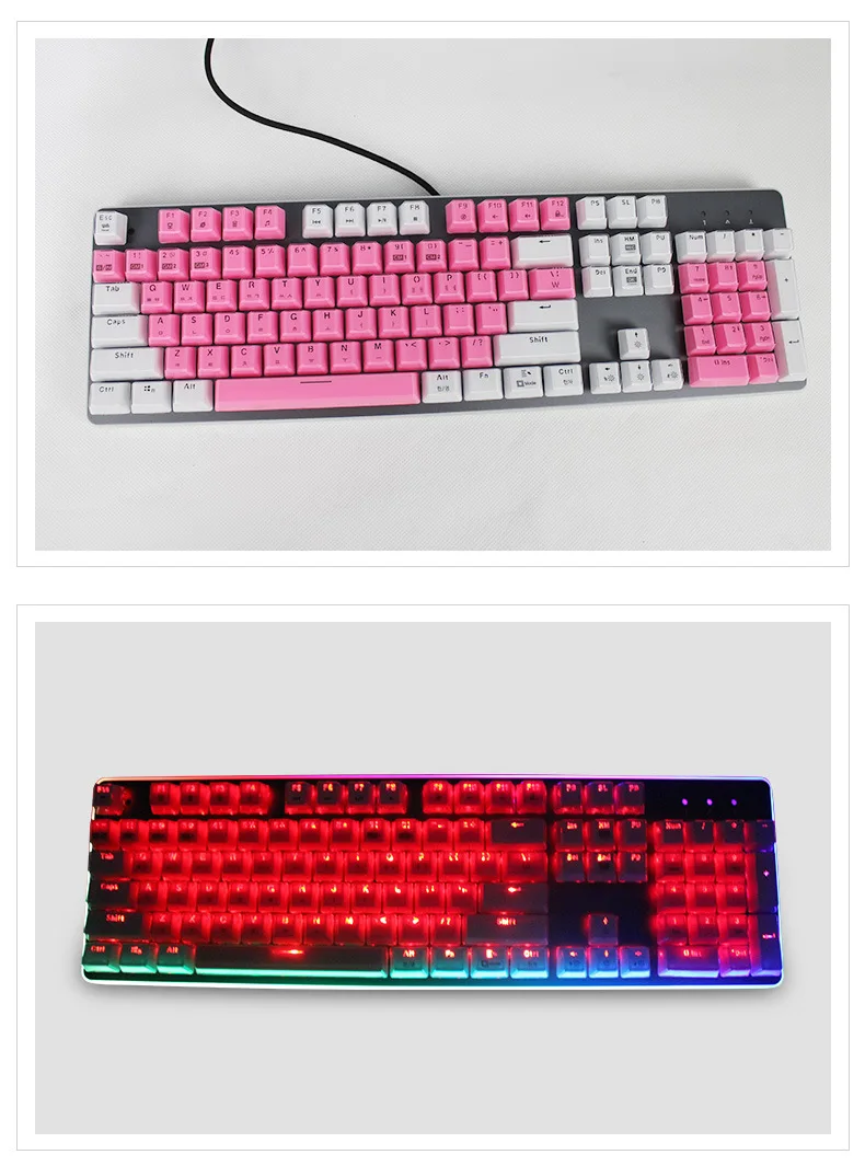 Хрустальный край дизайн ключ крышка s для Cherry MX механическая клавиатура с подсветкой 104 клавиша